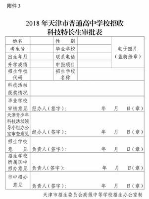詳解天津中考特長生招生政策 以科技類為例